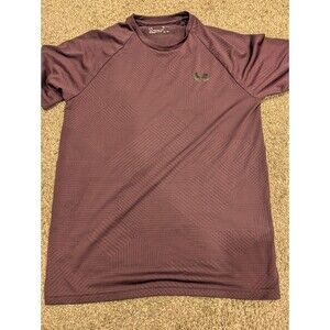 Under Armour Men's Tech Short Sleeve Dark Maroon Size Small Loose Fit